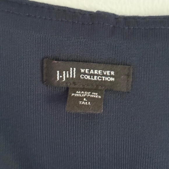 NWT‎ J. Jill Wearever Women’s Smooth Fit Knit Pull On Jeans Navy Blue Large Tall - Picture 5 of 9